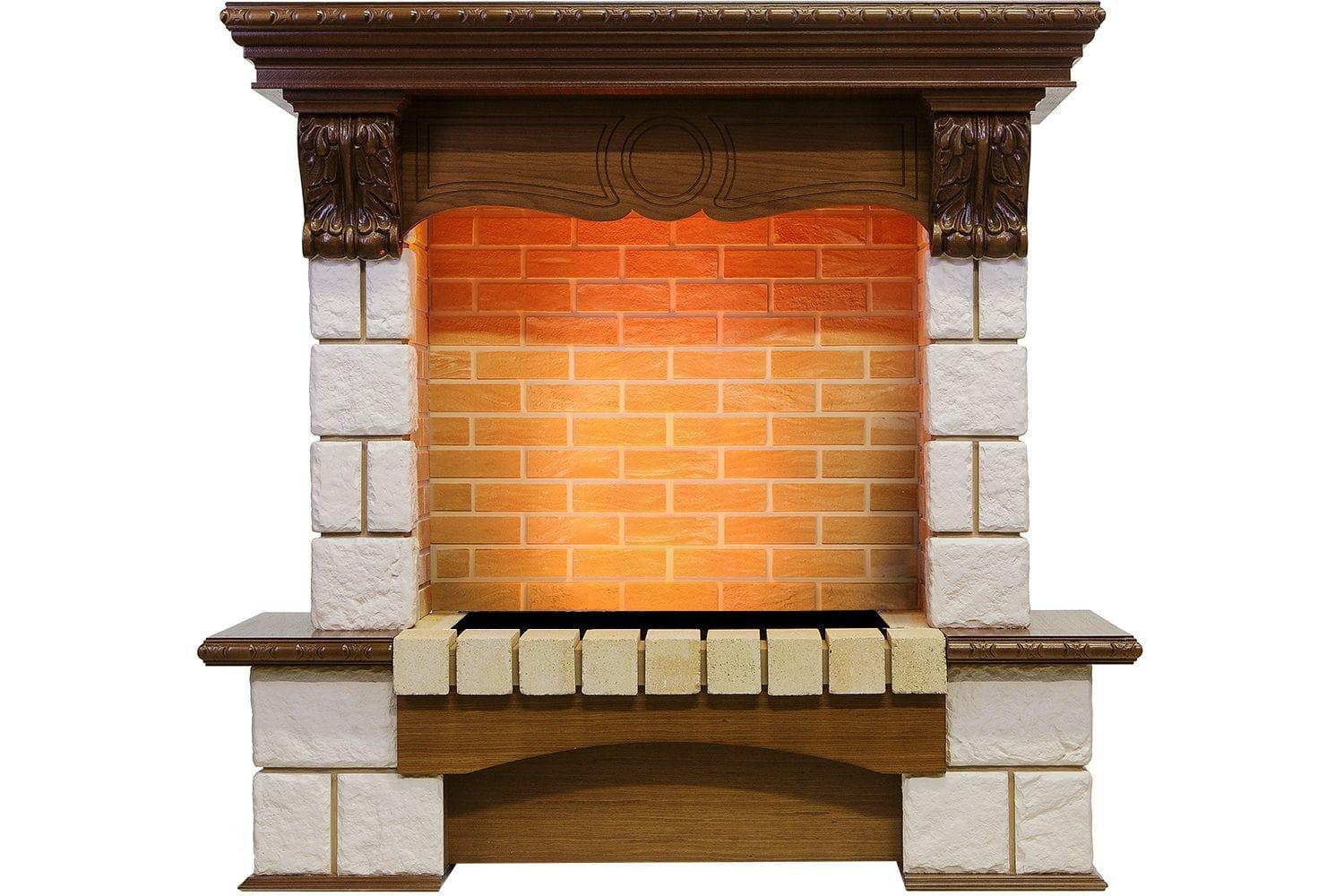 Портал из камня Dimplex Pierre Luxe для Cassette 600 дуб/белый